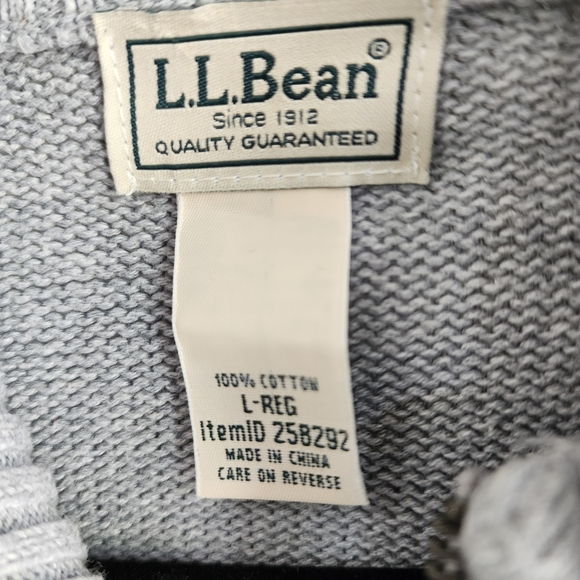 L.L. Bean Men's Zip-Up Sweater in Gray - Picture 2 of 12